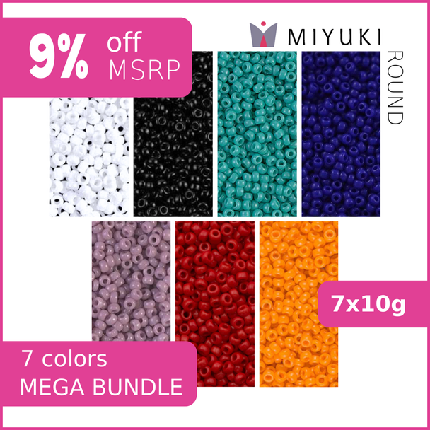 Miyuki Round 11/0 MEGA BUNDLE Opaque Basics
