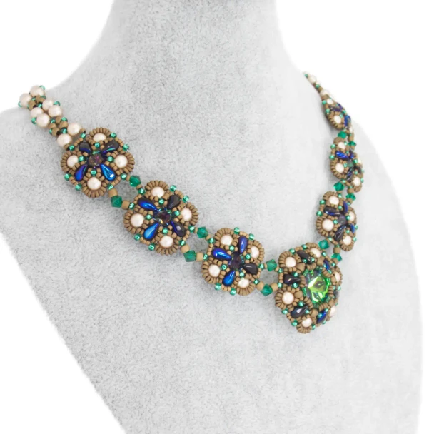 Stained Glass Necklace Tutorial by Eureka Crystal Beads