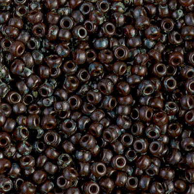 Miyuki ROUND 8/0 Seed Beads TRANSPARENT FLAME RED PICASSO