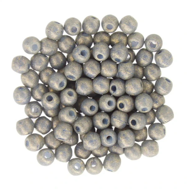 Czech Glass 2mm Round Druk Beads PACIFICA POPPY SEED
