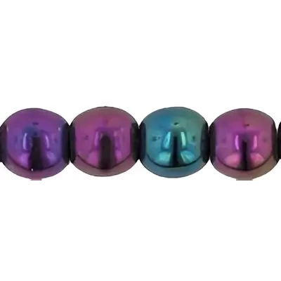 Czech Glass 4mm Round Druk Beads IRIS PURPLE