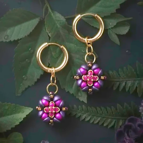 Moonflower Earrings Tutorial by Gina of Orchid and Opal