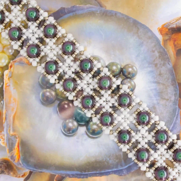 Reticello Pearl Bracelet Tutorial
