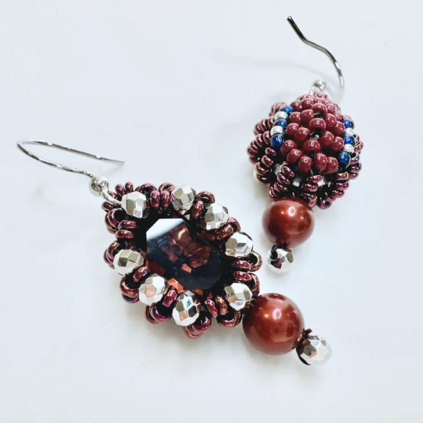 Ballroom Earrings Tutorial by Sherry of The Little Beading Closet
