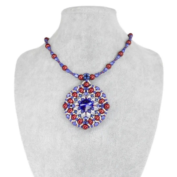 Constellations 16mm Rivoli Pendant Tutorial by Eureka Crystal Beads