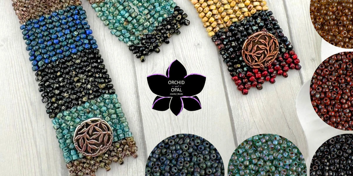 Herringbone Bracelet with Button Hole Closure by Orchid & Opal