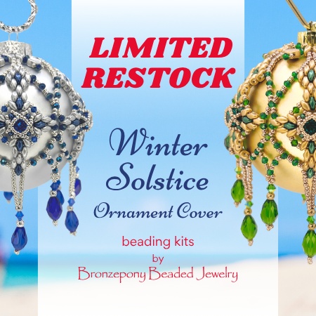 Limited Re-stock. Winter Solstice Ornament Cover Beading Kits