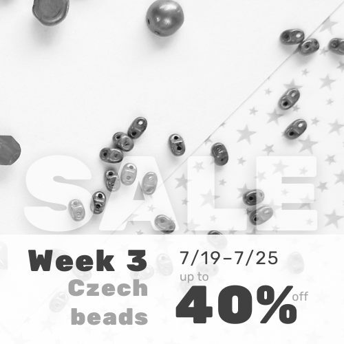 Czech Glass Beads now on sale up to 40% off, Superduo Beads, Miniduo Beads, Firepolish Beads and more!