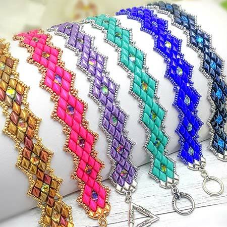 Alma Bracelets-kit & Tutorial-seed Beads, Crystal Beads, Tutorial PDF,  Samos, Par Puca-beaded Bracelets Kit-hobbyland -  Israel