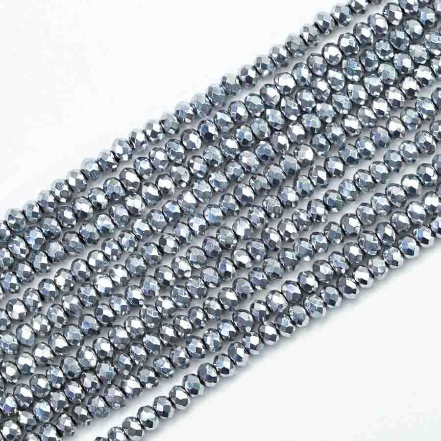 Faceted Chinese Crystal Spacer Bead - 3x2mm