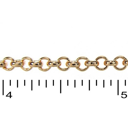 Matte Gold Plate Rolo Chain 3mm