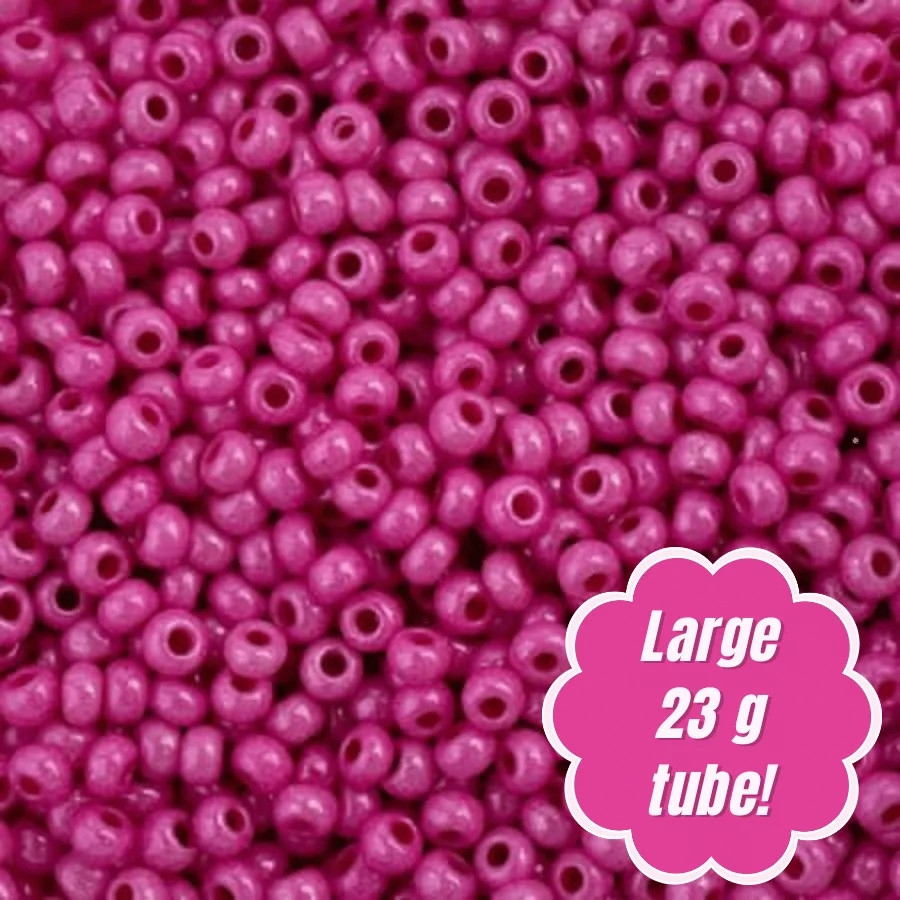 SIZE-11 PRECIOSA TERRA INTENSIVE PINK Czech Seed Beads | Eureka