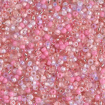 Miyuki ROUND 11/0 Seed Beads PRETTY IN PINK MIX (10 grams tube)