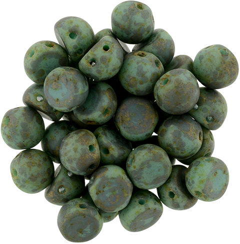 2-Hole Cabochon Beads TURQUOISE COPPER PICASSO | EUREKA CRYSTAL BEADS