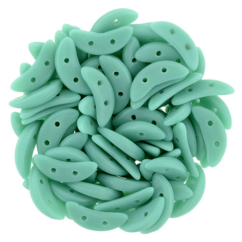 Speckled Turquoise Porcelain Crescent Moon Beads with 2mm Hole 23x18mm (2)