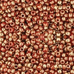 Toho ROUND 11/0 Seed Beads GILDED MARBLE RED |EUREKA 