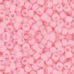 15/0 Matsuno Japanese Seed Beads - Milky Pink Yarrow Frosted #F209