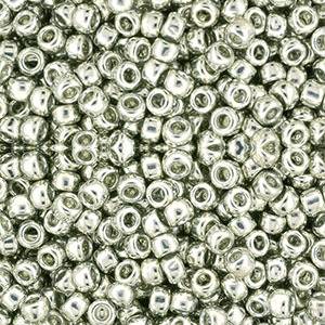 Toho ROUND 8/0 Seed Beads METALLIC SILVER (2.5