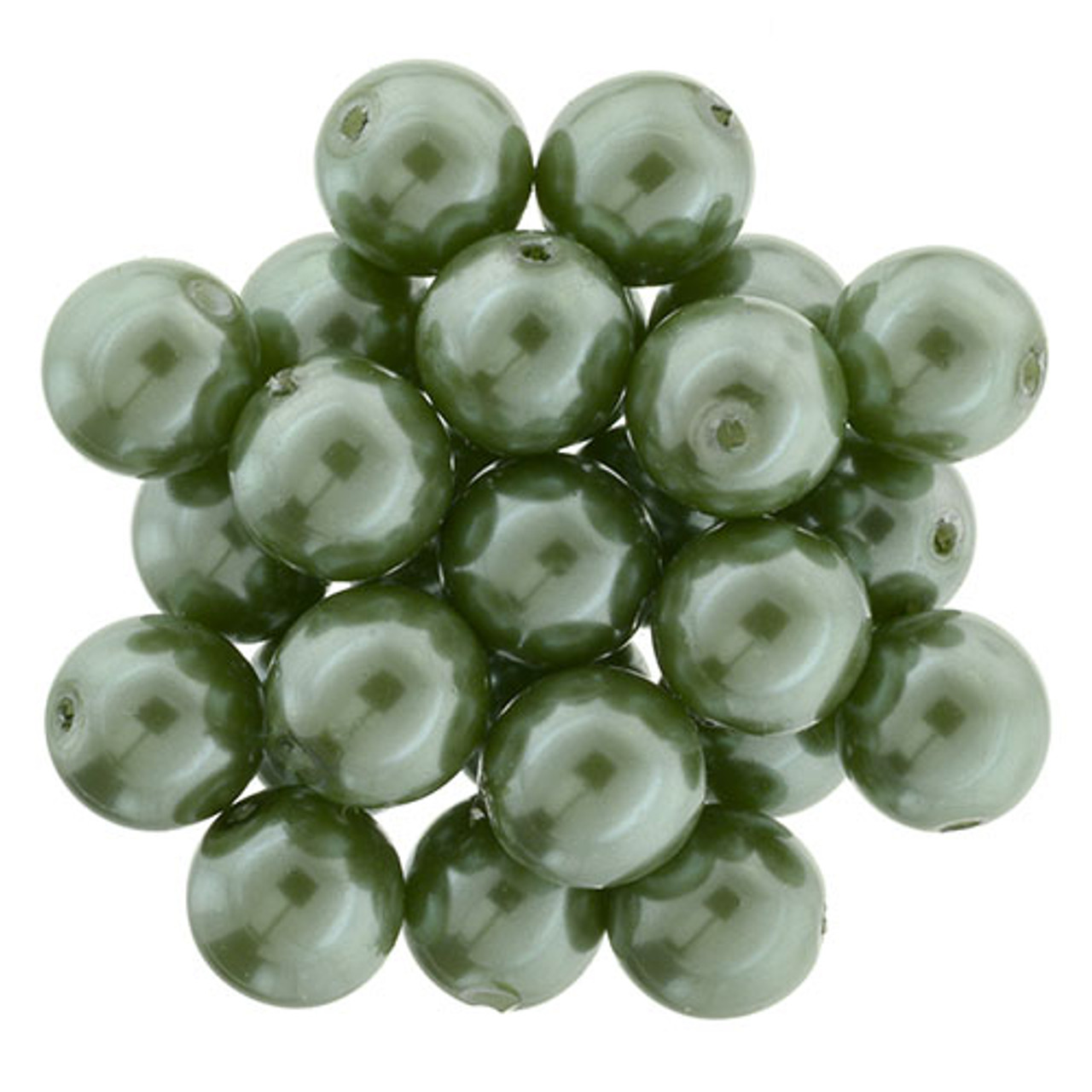 Ceramic Glass Beads 8mm Round Pistachio Green 45pcs at Rs 60.00