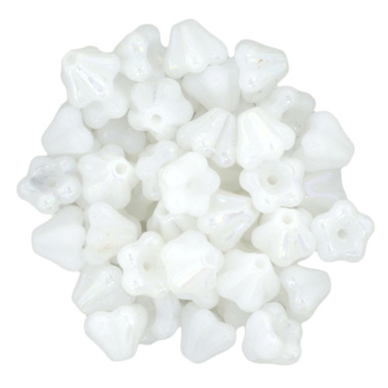 Konos Par Puca®, Czech glass bead, Opaque White Ceramic Look, 10 grams