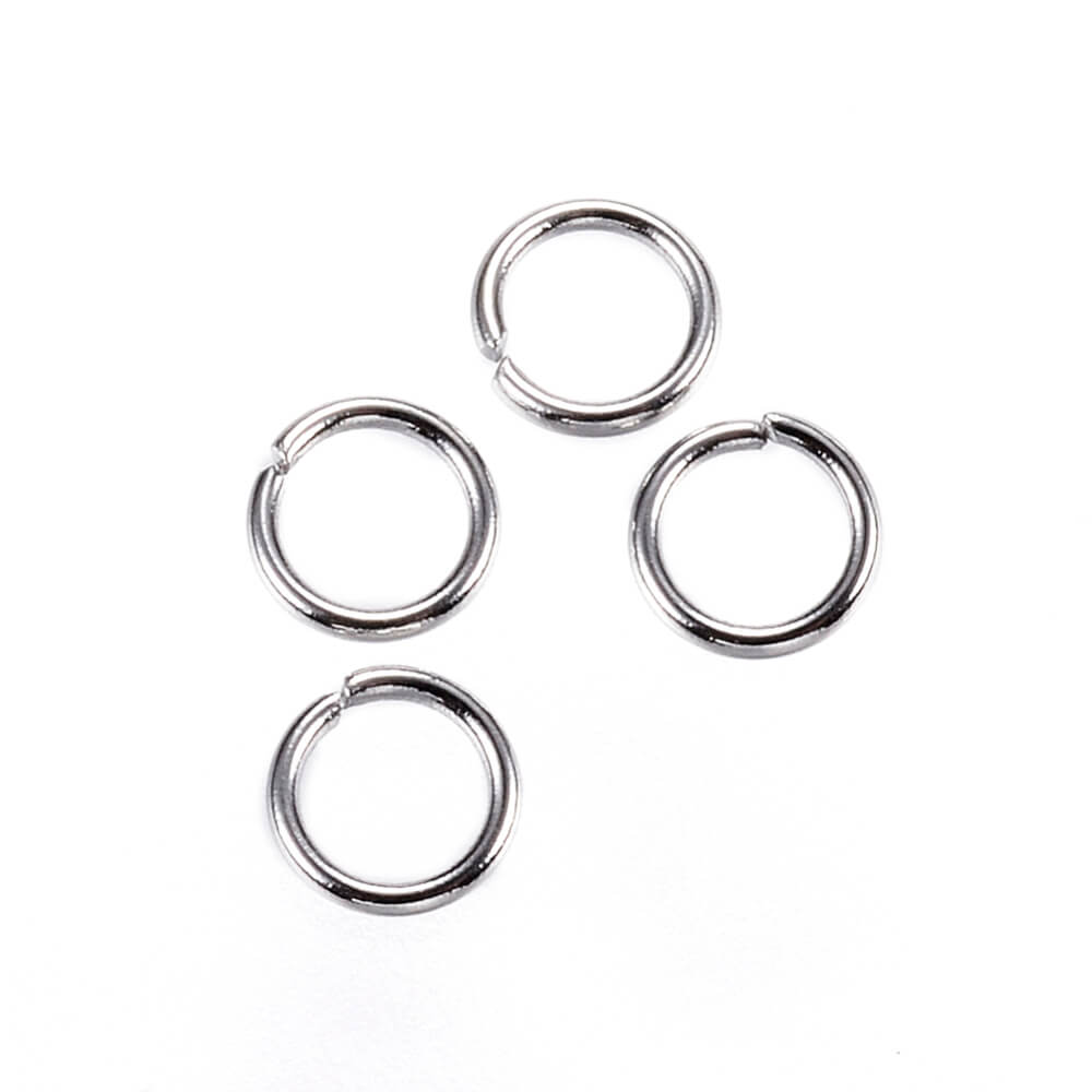 Sterling Silver Open Jump Rings 4mm 22 Gauge (10 Pieces)