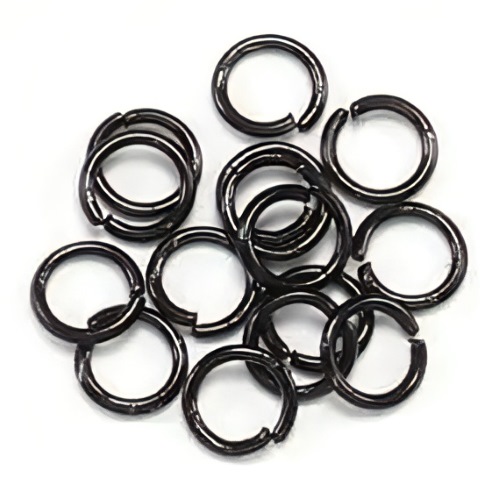jump rings, black, 6mm, findings, 18ga, 05827, matte black, jewelry making,  jewelry supplies, B'sue Boutiques