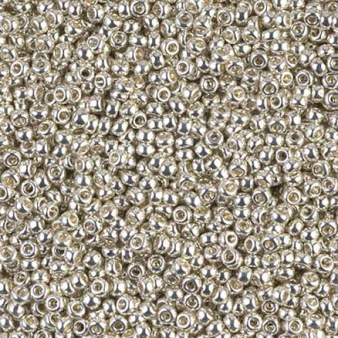 SIZE-15 #1051 SILVER GALVANIZED Miyuki Round Seed Beads