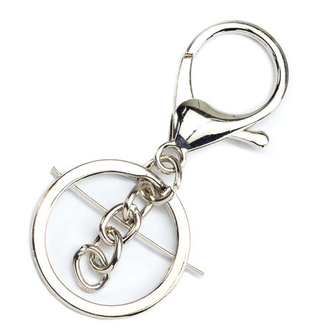 Large Key Ring With Clasp Bronze or Silver Keychains Ready to