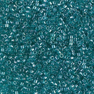 SIZE-11 #DB0078 AQUA MIST LINED CRYSTAL LUSTER Delica - Miyuki Seed Beads