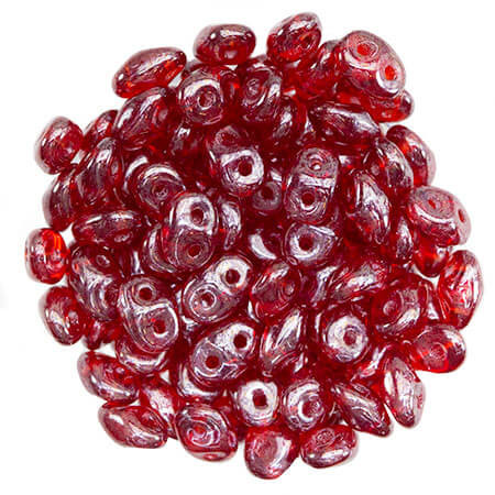 12g+ CZECH GLASS Super Duo Beads-pâle zblue Saphir LUSTRE..