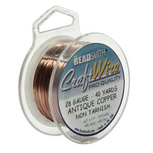 BeadSmith Craft Wire 28 Gauge ANTIQUE COPPER