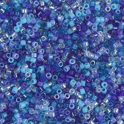 Miyuki Delica Seed Beads, 11/0 size, 7.2 Grams, Mix Vinyard Purples