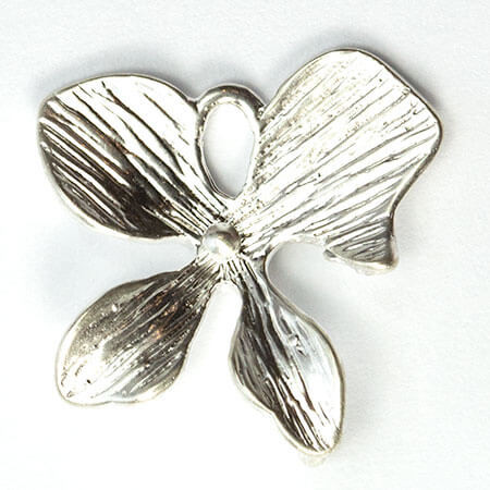 Lily of the Valley Bracelet Silver-Finish Brass with Gray and