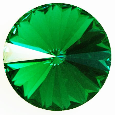 Krakovski Crystal Rivoli 12mm FERN GREEN | Eureka Crystal Beads