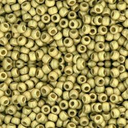 Toho ROUND 11/0 Seed Beads #PF559 PERMAFINISH GALVANIZED YELLOW GOLD (2.5  tube)