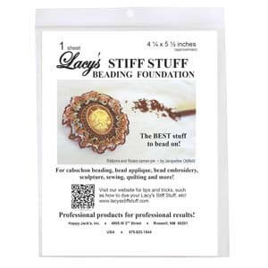 LACY'S STIFF STUFF BEADING FOUNDATION 4.25"x5.5" WHITE | EUREKA CRYSTAL ...
