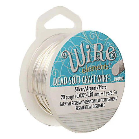BeadSmith Craft Wire 20 Gauge SILVER PLATED | Eureka Crystal Beads