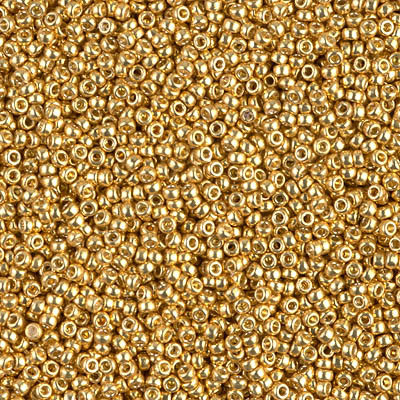 4733 (10g) 8/0 Miyuki Duracoat Galvanized Yellow Gold Seed Beads - Miyuki  8-4203 Gold Seed Beads - Miyuki 4203 Duracoat Gold