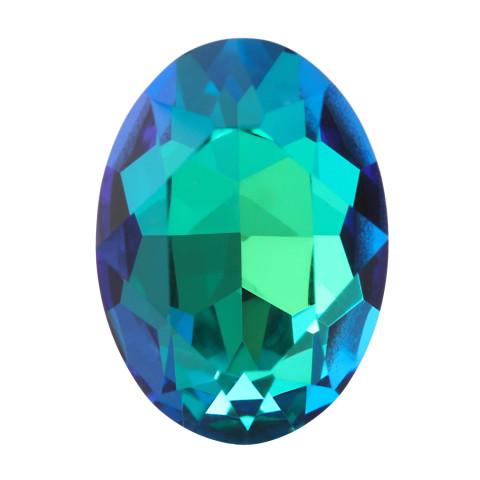 Krakovski Crystal Oval Stone 10x14mm GREEN SPHINX