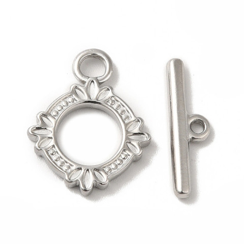 アクセサリー Kisaragi TOGGLE CLASP Byzantine Flower 17.5mm Stainless Steel