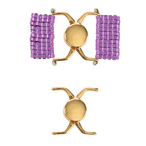 Cymbal Kissamos Gold Magnetic Clasp for Delica | Eureka Crystal Beads