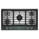 KitchenAid® 36  in. Gas Cooktop with 5 Burners and Integrated Wok Grate KCGK536SJP