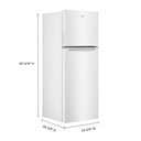 Whirlpool® 24-inch Wide Small Space Top-Freezer Refrigerator - 12.9 cu. ft. WRT313CZLW