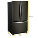 Whirlpool® 36-inch Wide French Door Refrigerator with Water Dispenser - 25 cu. ft. WRF535SWHV