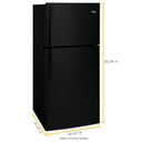 Whirlpool® 30-inch Wide Top Freezer Refrigerator - 19 Cu. Ft. WRT519SZDB