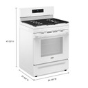 Whirlpool® 30-inch Self Clean Gas Range with No Preheat Mode WFGS3530RW