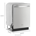 Whirlpool® 24"  Dishwasher with Boost Cycle and Triple Filtration Wash - 55dBA WDT540HAMZ
