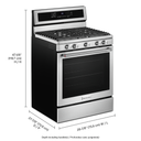 Kitchenaid® 30-Inch 5-Burner Gas Convection Range KFGG500ESS