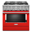 KitchenAid® 36'' Smart Commercial-Style Dual Fuel Range with 6 Burners KFDC506JPA