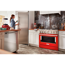 KitchenAid® 36'' Smart Commercial-Style Dual Fuel Range with 6 Burners KFDC506JPA